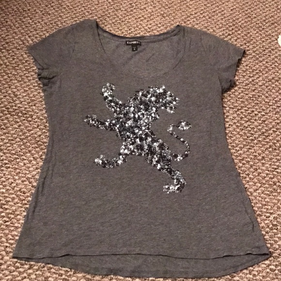 Express Sequin Graphic Tee - Picture 1 of 3